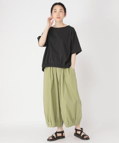 studio CLIP(スタディオクリップ)の「【抗菌防臭/紫外線防止】ギャザーヘムプルオーバー(Tシャツ/カットソー・レディース・ライトグレー/ブラック/オフホワイト/ラベンダー・FREE)」の7枚目の写真