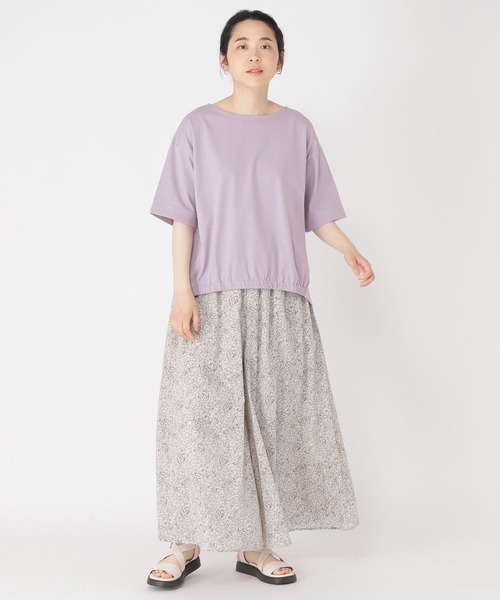 studio CLIP(スタディオクリップ)の「【抗菌防臭/紫外線防止】ギャザーヘムプルオーバー(Tシャツ/カットソー・レディース・ライトグレー/ブラック/オフホワイト/ラベンダー・FREE)」の16枚目の写真