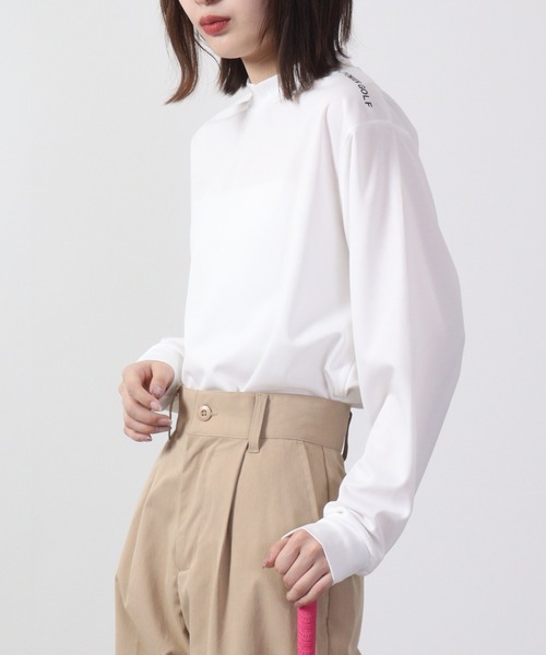 FUNALIVE（ファンアライブ）の「ゴルフウェアハイネック長袖インナー（Tシャツ/カットソー・メンズ・ホワイト/チャコールグレー/ブラック/ダークグレー/チャコール/ホワイト系/ホワイト系1/ホワイト系2/ブラック系/ブラック系1/ブラック系2/グレー系・L/XL/M）」の5枚目の写真