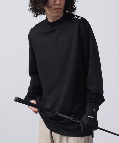 FUNALIVE（ファンアライブ）の「ゴルフウェアハイネック長袖インナー（Tシャツ/カットソー・メンズ・ホワイト/チャコールグレー/ブラック/ダークグレー/チャコール/ホワイト系/ホワイト系1/ホワイト系2/ブラック系/ブラック系1/ブラック系2/グレー系・L/XL/M）」の7枚目の写真