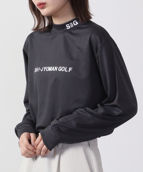 FUNALIVE（ファンアライブ）の「ゴルフウェアハイネック長袖インナー（Tシャツ/カットソー・メンズ・ホワイト/チャコールグレー/ブラック/ダークグレー/チャコール/ホワイト系/ホワイト系1/ホワイト系2/ブラック系/ブラック系1/ブラック系2/グレー系・L/XL/M）」の9枚目の写真