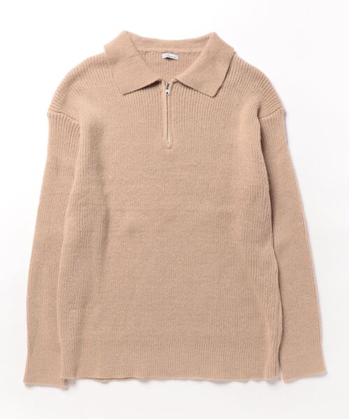 B.R.U(ブル)の「オーバーニットハーフジップトップス(ニット/セーター・メンズ・ブラウン/ブラック/グレー・FREE)」の6枚目の写真