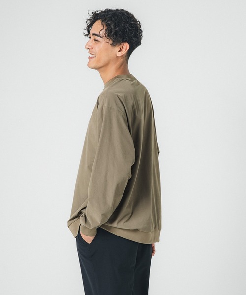 coca(coca)(コカ)の「メンズ4wayストレッチクルーネックトップス(Tシャツ/カットソー・メンズ・ネイビー/グレー/ブラック/カーキ・L/M)」の6枚目の写真