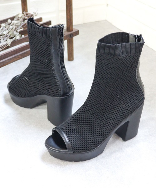 LibertyDoll(リバティードール)の「Liberty doll / メッシュニットショートブーツサンダル (9115)(サンダル・レディース・ブラック/アイボリー・L/LL/M/S)」の12枚目の写真