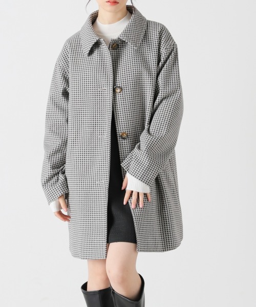 Honeys(ハニーズ)の「ステンカラーコート(ステンカラーコート・レディース・グレー系その他/チャコールグレー/ライトブラウン/ブラック/ライトベージュ/ベージュ系その他/ブラック系その他/ピンク系その他・M/L/LL)」の3枚目の写真