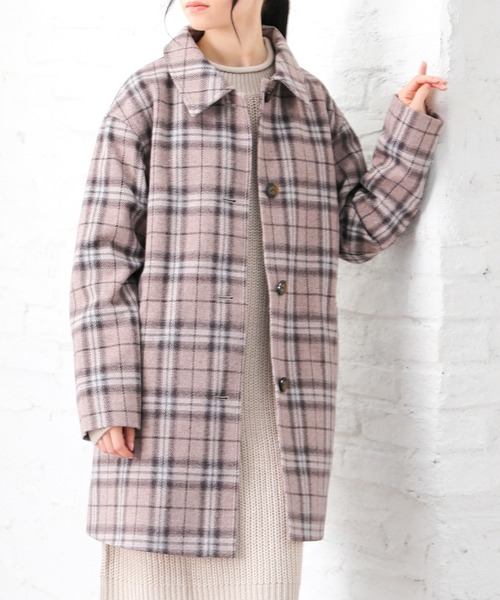 Honeys(ハニーズ)の「ステンカラーコート(ステンカラーコート・レディース・グレー系その他/チャコールグレー/ライトブラウン/ブラック/ライトベージュ/ベージュ系その他/ブラック系その他/ピンク系その他・M/L/LL)」の8枚目の写真