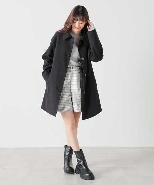 Honeys(ハニーズ)の「ステンカラーコート(ステンカラーコート・レディース・グレー系その他/チャコールグレー/ライトブラウン/ブラック/ライトベージュ/ベージュ系その他/ブラック系その他/ピンク系その他・M/L/LL)」の12枚目の写真