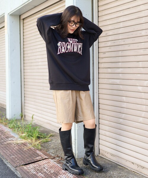 FREAK'S STORE（フリークスストア）の「ビッグロゴ デイジー 刺繍 スウェット（スウェット・レディース・グレー/ナチュラル/チャコールグレー/ライトグレー・ﾌﾘ-）」の12枚目の写真