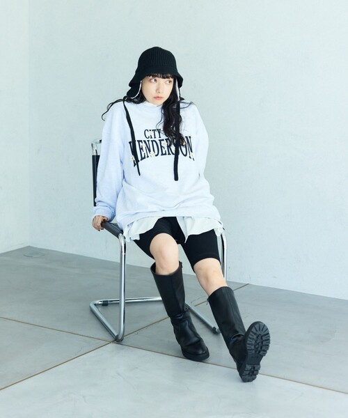 FREAK'S STORE（フリークスストア）の「ビッグロゴ デイジー 刺繍 スウェット（スウェット・レディース・グレー/ナチュラル/チャコールグレー/ライトグレー・ﾌﾘ-）」の18枚目の写真