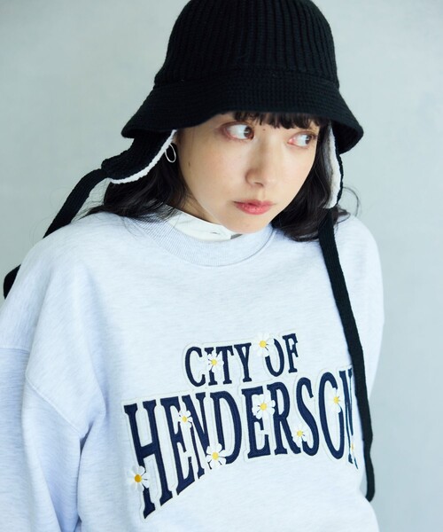 FREAK'S STORE（フリークスストア）の「ビッグロゴ デイジー 刺繍 スウェット（スウェット・レディース・グレー/ナチュラル/チャコールグレー/ライトグレー・ﾌﾘ-）」の20枚目の写真