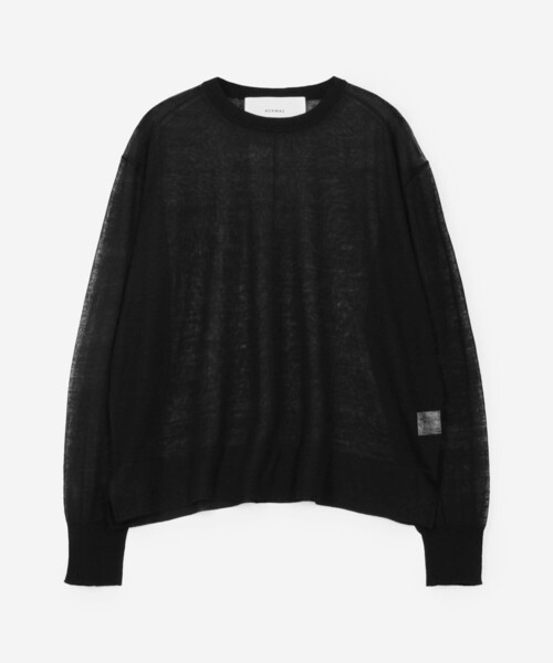 匿名配送 新品未使用 ADAWAS セミシアー クルーネックニット ADAWAS（アダワズ）の「ADAWAS | セミシアー クルーネックニット