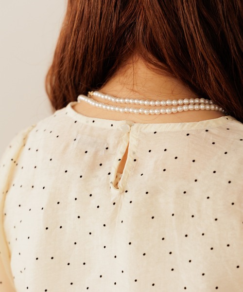 flower(フラワー)の「シアードットブラウス(シャツ/ブラウス・レディース・ベージュ/アイボリー・FREE)」の13枚目の写真