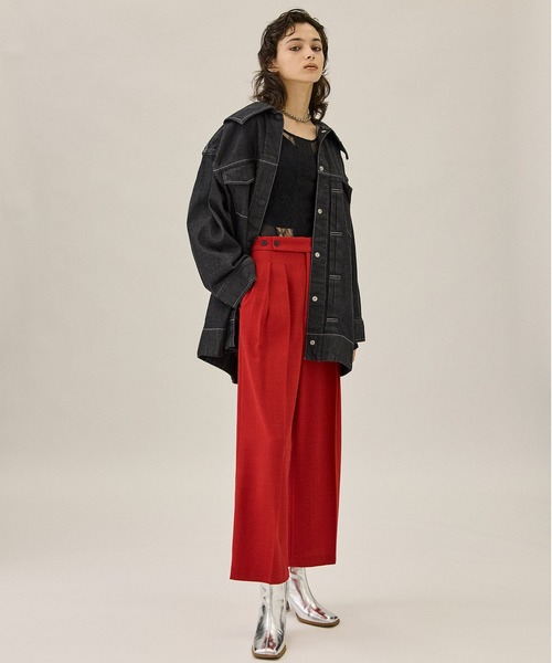 PUBLIC TOKYO（パブリックトウキョウ）の「ツイードタックワイドパンツ  