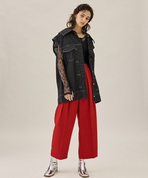 PUBLIC TOKYO（パブリックトウキョウ）の「ツイードタックワイドパンツ  