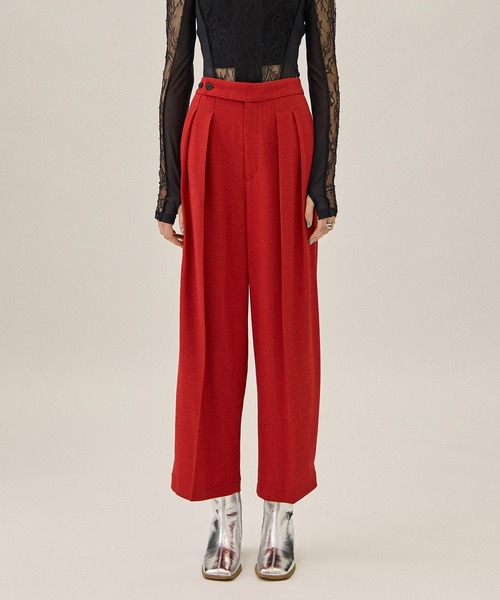 PUBLIC TOKYO（パブリックトウキョウ）の「ツイードタックワイドパンツ  