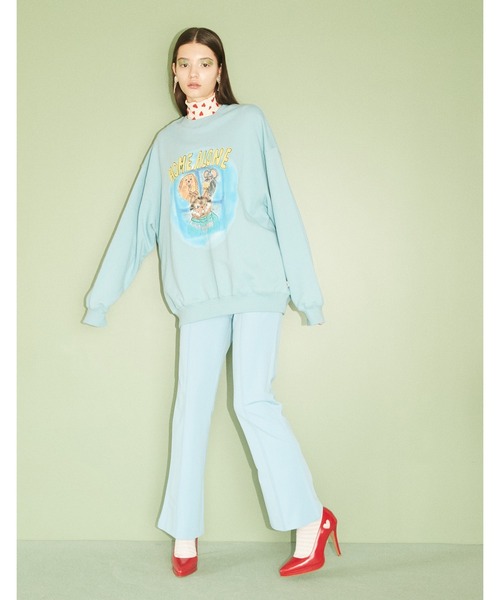 Little sunny bite（リトルサニーバイト）の「【8】【little sunny bite x anna hofmann】 Home alone sweat top（スウェット・レディース・ブルー/ホワイト・SMALL）」の2枚目の写真