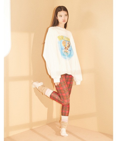 Little sunny bite(リトルサニーバイト)の「【8】【little sunny bite x anna hofmann】 Home alone sweat top(スウェット・レディース・ブルー/ホワイト・SMALL)」の3枚目の写真