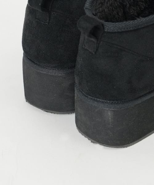 WEGO（ウィゴー）の「WEGO/フェイクムートンブーツ（ブーツ・レディース・ベージュ/ブラック・LARGE/MEDIUM）」の10枚目の写真