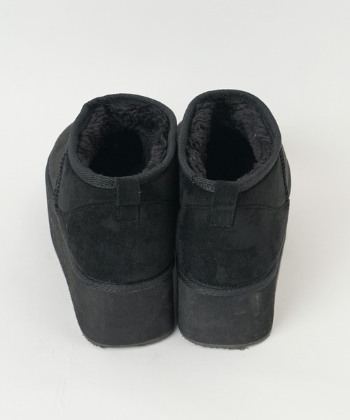 WEGO（ウィゴー）の「WEGO/フェイクムートンブーツ（ブーツ・レディース・ベージュ/ブラック・LARGE/MEDIUM）」の14枚目の写真