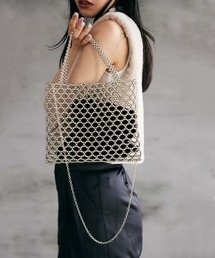 ENVYM | スクエアビーズBAG(ハンドバッグ)