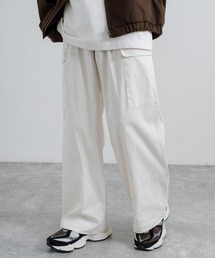 ワイドストレートミリタリーカーゴパンツ