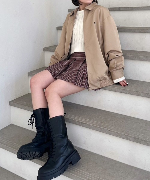 POLO BCS(ポロ・ビーシーエス)】チェックプリーツミニスカート