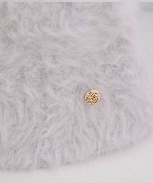 casita(RETRO GIRL)(カシータ)の「シャギーハット(ハット・レディース・ライトグレー/オフホワイト/ブラック・ONE SIZE)」の12枚目の写真