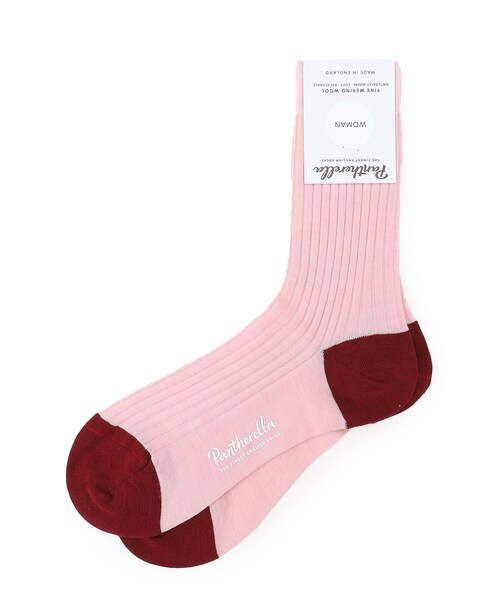 Pantherella（パンセレラ）の「◆PANTHERELLA （パンセレラ） wool heel toe sox（ソックス/靴下・レディース・ライトグレー系4/ピンク系9・00）」の2枚目の写真
