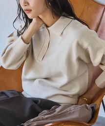 coen | ポロニットプルオーバー(ニット/セーター)