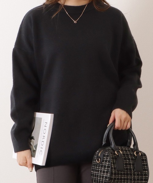 Lace Ladies（レースレディース）の「ドロップショルダーシャギーニットビッグプルオーバー（ニット/セーター・レディース・ブラック/アイボリー/ベージュ/グレー・FREE）」の10枚目の写真