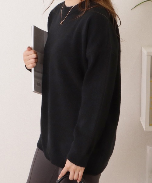 Lace Ladies（レースレディース）の「ドロップショルダーシャギーニットビッグプルオーバー（ニット/セーター・レディース・ブラック/アイボリー/ベージュ/グレー・FREE）」の14枚目の写真