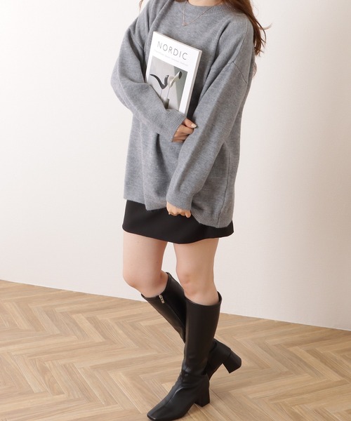 Lace Ladies（レースレディース）の「ドロップショルダーシャギーニットビッグプルオーバー（ニット/セーター・レディース・ブラック/アイボリー/ベージュ/グレー・FREE）」の16枚目の写真