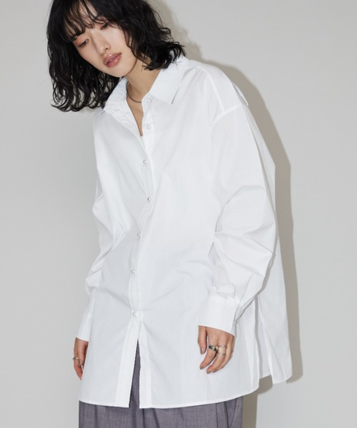 極美品/近年】エストネーション パールボタン ブラウス オーバー