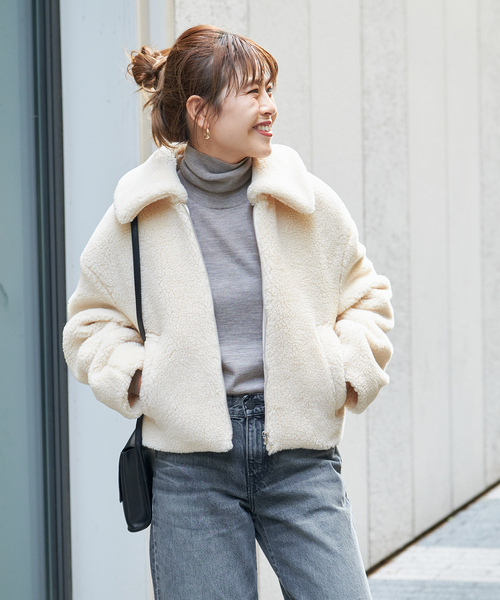 Spick & Span(スピックアンドスパン)の「フェイクファーブルゾン(その他アウター・レディース・アイボリー・FREE)」の8枚目の写真