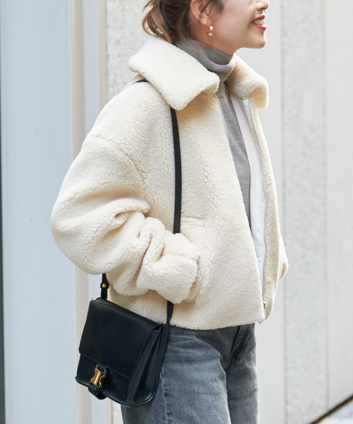 Spick & Span(スピックアンドスパン)の「フェイクファーブルゾン(その他アウター・レディース・アイボリー・FREE)」の11枚目の写真