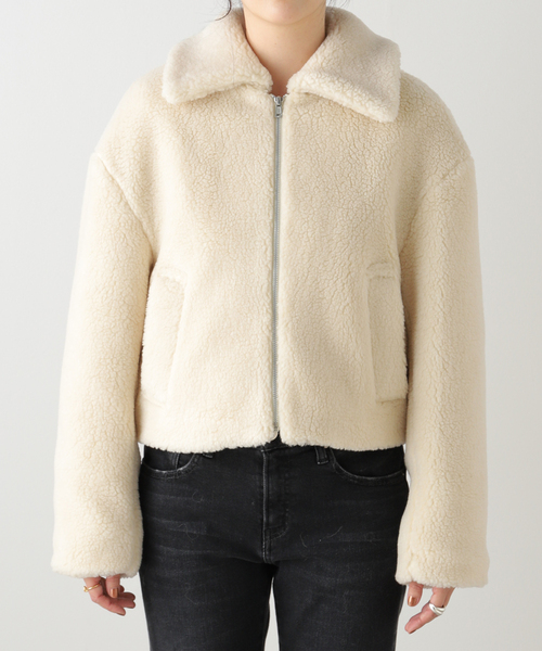Spick & Span(スピックアンドスパン)の「フェイクファーブルゾン(その他アウター・レディース・アイボリー・FREE)」の3枚目の写真