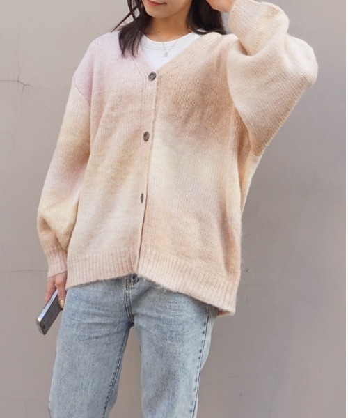 Chouchour（シュシュール）の「【chouchour/シュシュール】グラデーションカーディガン（カーディガン/ボレロ・レディース・スモークピンク・FREE）」の2枚目の写真