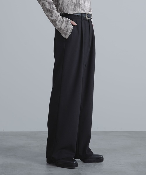 Ellno Loset（エルノロゼット）の「ウールライクストレートパンツ 