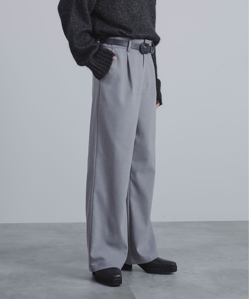 Ellno Loset（エルノロゼット）の「ウールライクストレートパンツ
