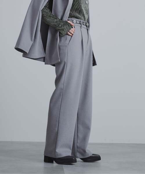 Ellno Loset（エルノロゼット）の「ウールライクストレートパンツ