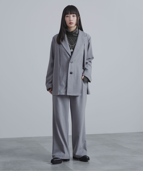Ellno Loset（エルノロゼット）の「ウールライクストレートパンツ 