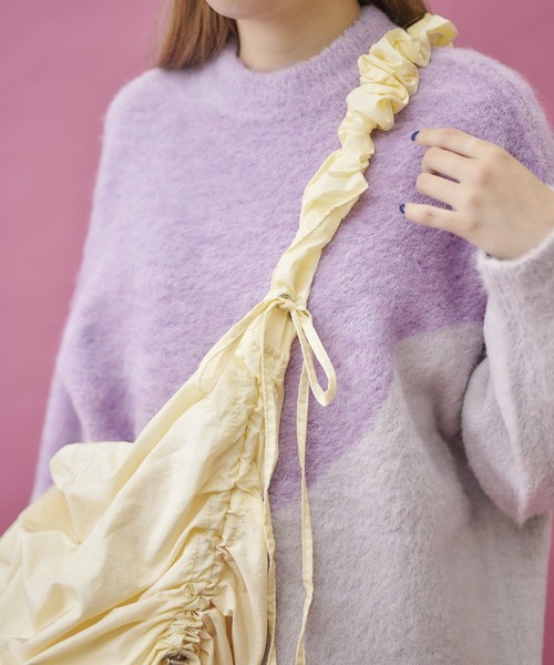 tiny tiny（ティニーティニー）の「ギャザーソフトショルダーバッグM[tiny tiny(ティニーティニー)]（ショルダーバッグ・レディース・ブラック/ブルー/シルバー・0）」の20枚目の写真