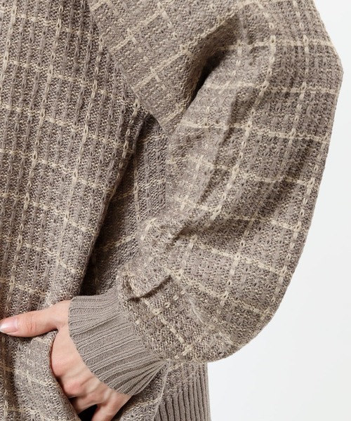 TopIsm（トップイズム）の「ルーズシルエット ツイード編み Vネックカーデ（ニット/セーター・メンズ・グリーン/ブラウン/グレイッシュベージュ/ブルー/ブラック・M/L）」の20枚目の写真