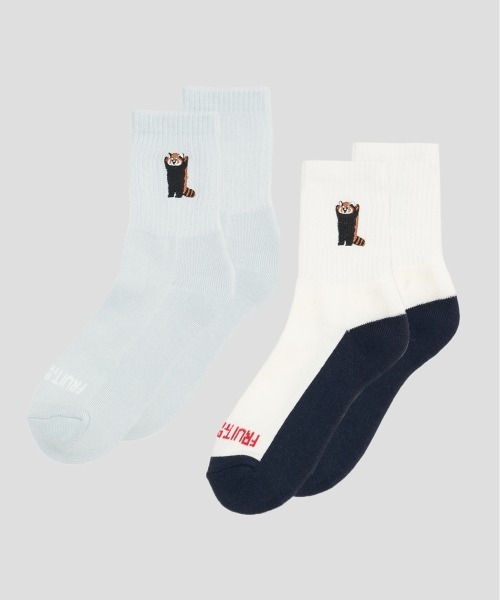 Design Tshirts Store graniph（デザイン　ティーシャツ　ストア　グラニフ）の「FRUIT OF THE LOOM× graniph イカク Q（ソックス/靴下・メンズ・マルチ・25cm～27cm）」の2枚目の写真