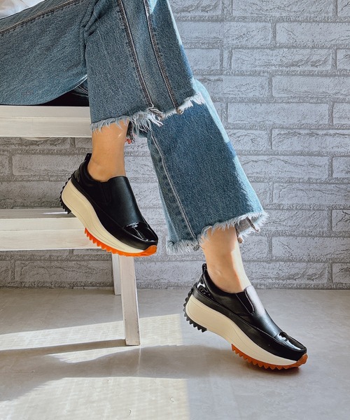 セール】厚底 カジュアル スリッポン スニーカー【2025新作