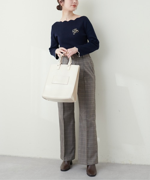 natural couture(ナチュラルクチュール)の「袖口配色スカラップニット(ニット/セーター・レディース・ピンク系その他/ライトベージュ/ブルー系その他/パープル系その他/オフホワイト/ネイビー・FREE)」の12枚目の写真