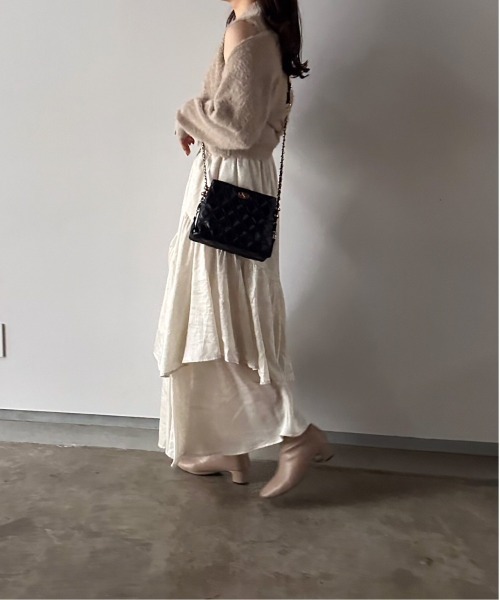 t a r o s u（タロス）の「2way shaggy knit/2ウェイシャギーニット（ニット/セーター・レディース・ベージュ/ブラック・FREE）」の13枚目の写真