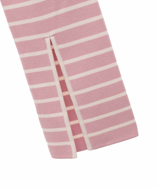 31 Sons de mode（トランテアン　ソン　ドゥ　モード）の「スリットスリーブボーダーニット（ニット/セーター・レディース・ピンク/イエロー/オフホワイト・36）」の9枚目の写真