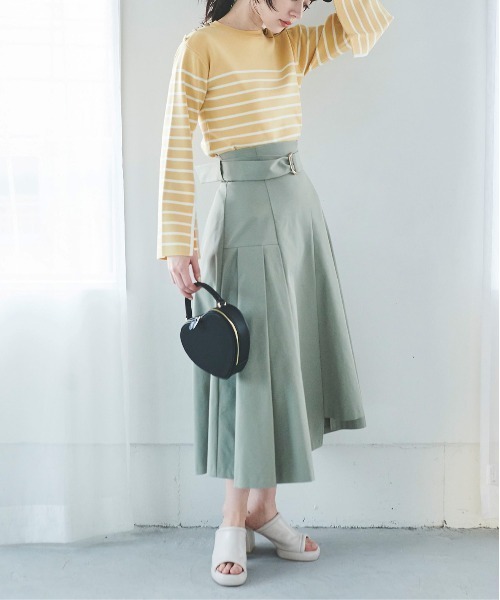 31 Sons de mode（トランテアン　ソン　ドゥ　モード）の「スリットスリーブボーダーニット（ニット/セーター・レディース・ピンク/イエロー/オフホワイト・36）」の21枚目の写真