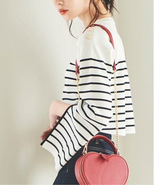 31 Sons de mode（トランテアン　ソン　ドゥ　モード）の「スリットスリーブボーダーニット（ニット/セーター・レディース・ピンク/イエロー/オフホワイト・36）」の22枚目の写真